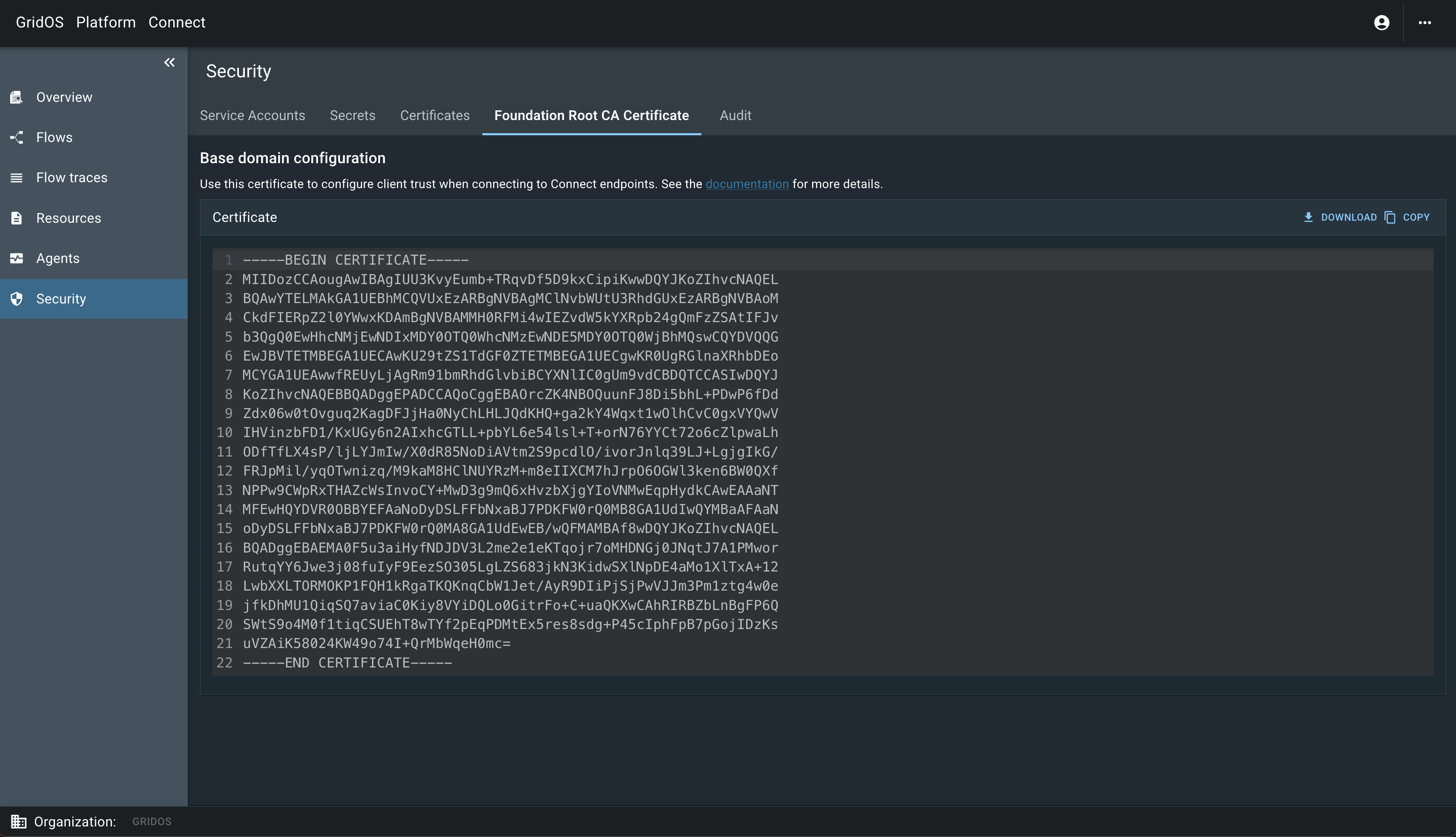 foundation root ca certificate